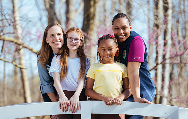 Girls building windmill